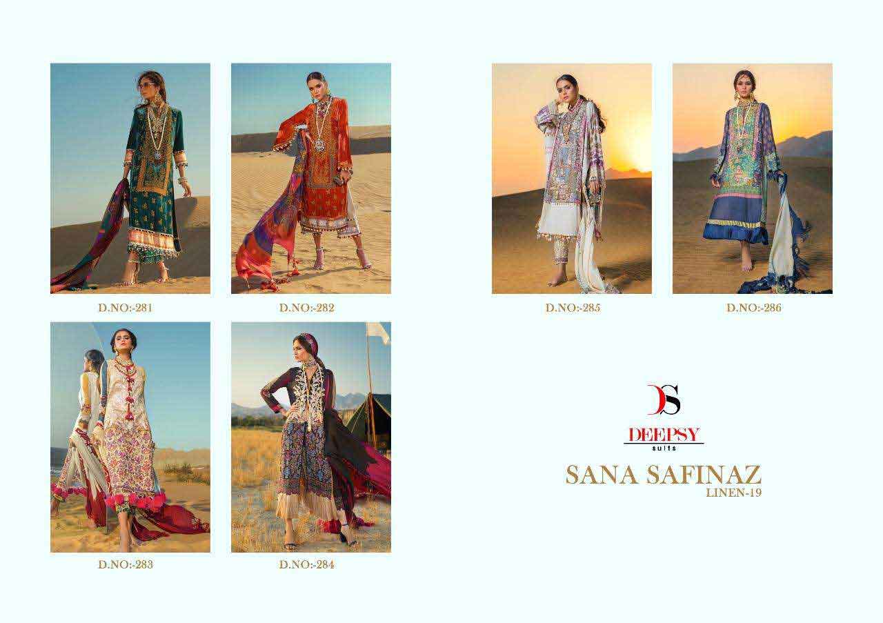 Sana Safinaz Linen-19 Deepsy Jam Cotton Silk Suits Sana Safinaz Linen-19 Deepsy Jam Cotton Silk Suits